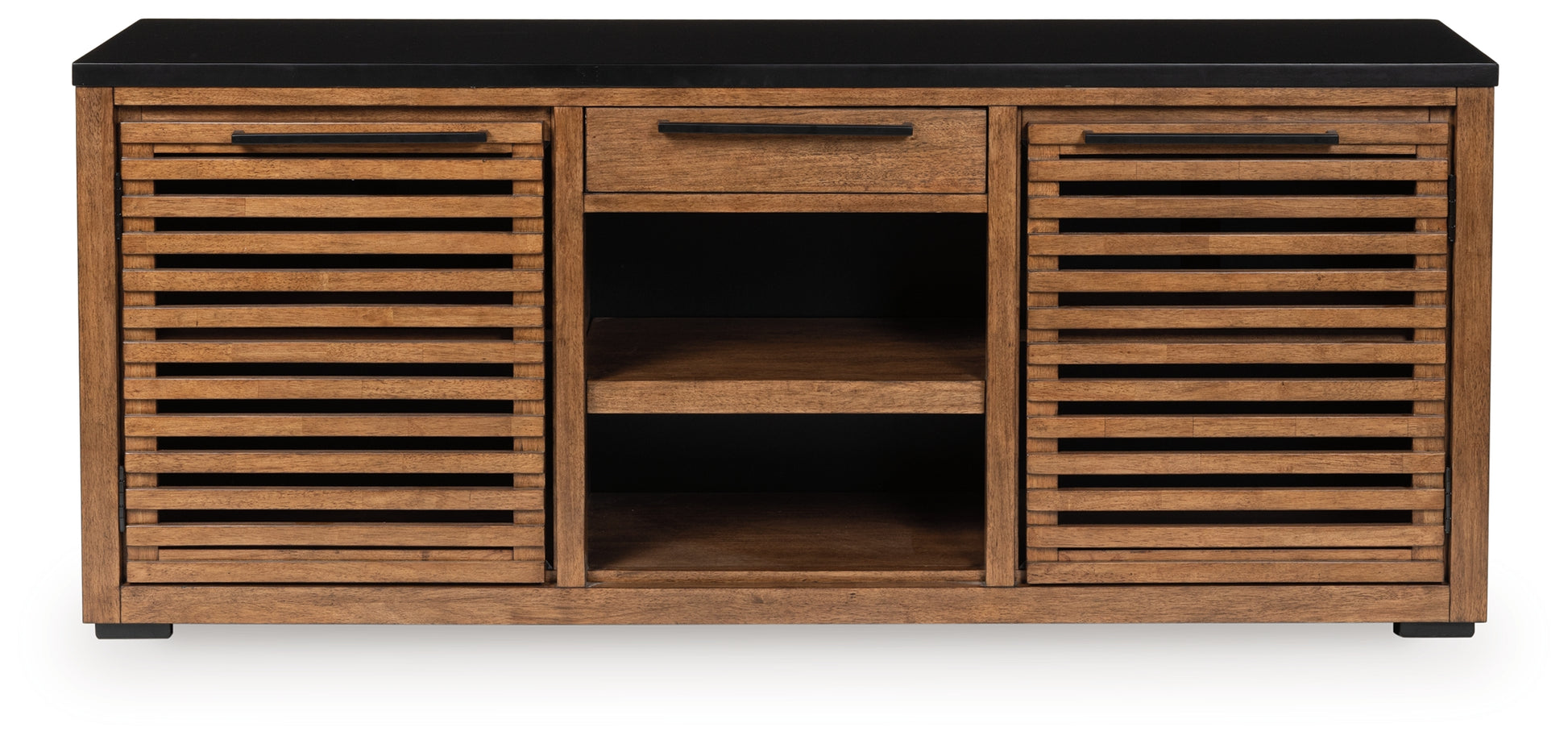 Cape Furniture Outlet - Ashley Furniture - Kallari Bookcase - Credenza / Warm Brown/Black - H737-60