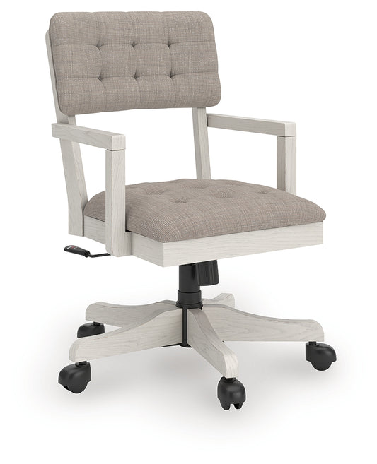 Cape Furniture Outlet - Ashley Furniture - Robbinsdale Home Office Desk Chair - Home Office Desk Chair (1/CN) / Antique White - H742-01A