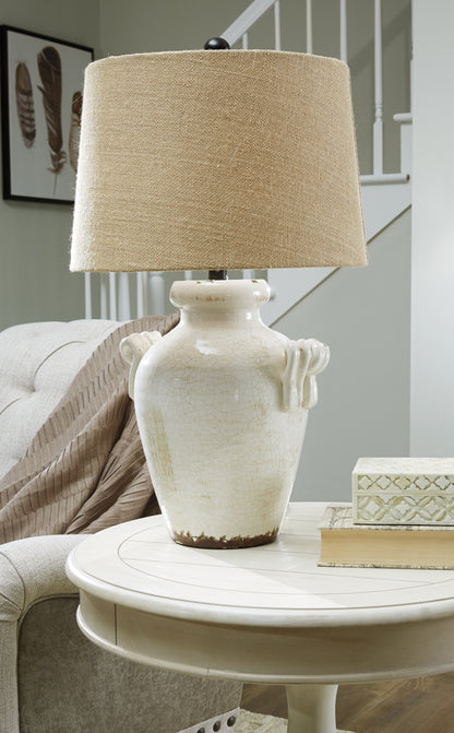 Cape Furniture Outlet - Ashley Furniture - Emelda Lighting - Table Lamp (Set of 2) / Cream - L100664X2