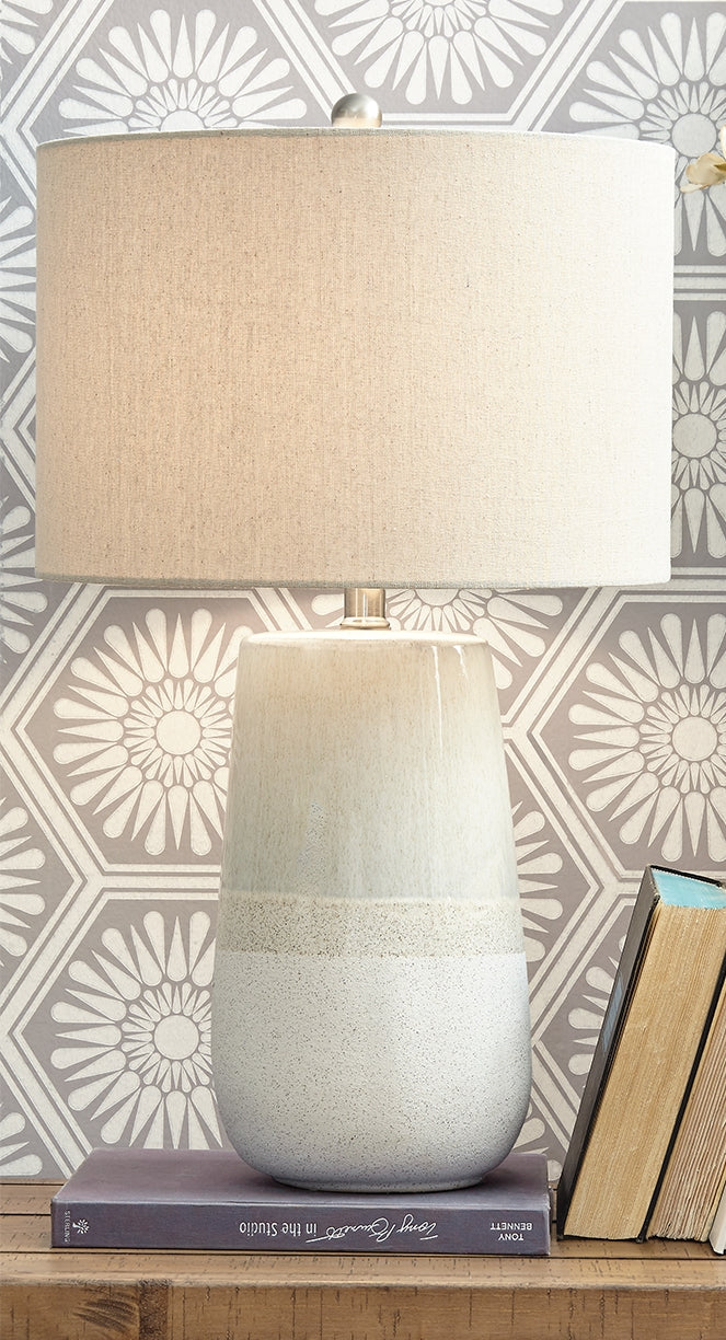 Cape Furniture Outlet - Ashley Furniture - Shavon Lighting - Table Lamp (Set of 2) / Beige/White - L100724X2