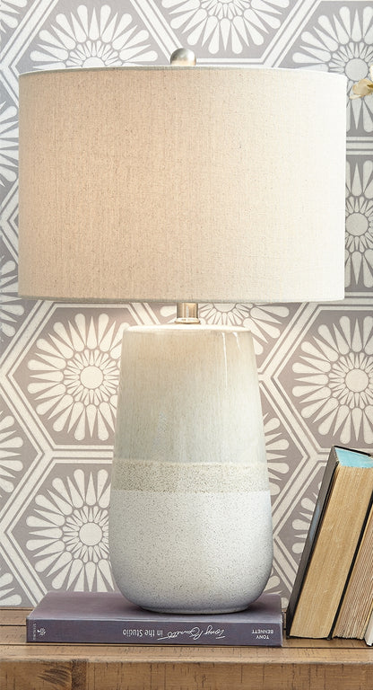Cape Furniture Outlet - Ashley Furniture - Shavon Lighting - Table Lamp (Set of 2) / Beige/White - L100724X2