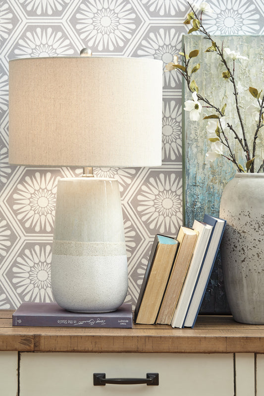 Cape Furniture Outlet - Ashley Furniture - Shavon Lighting - Table Lamp (Set of 2) / Beige/White - L100724X2