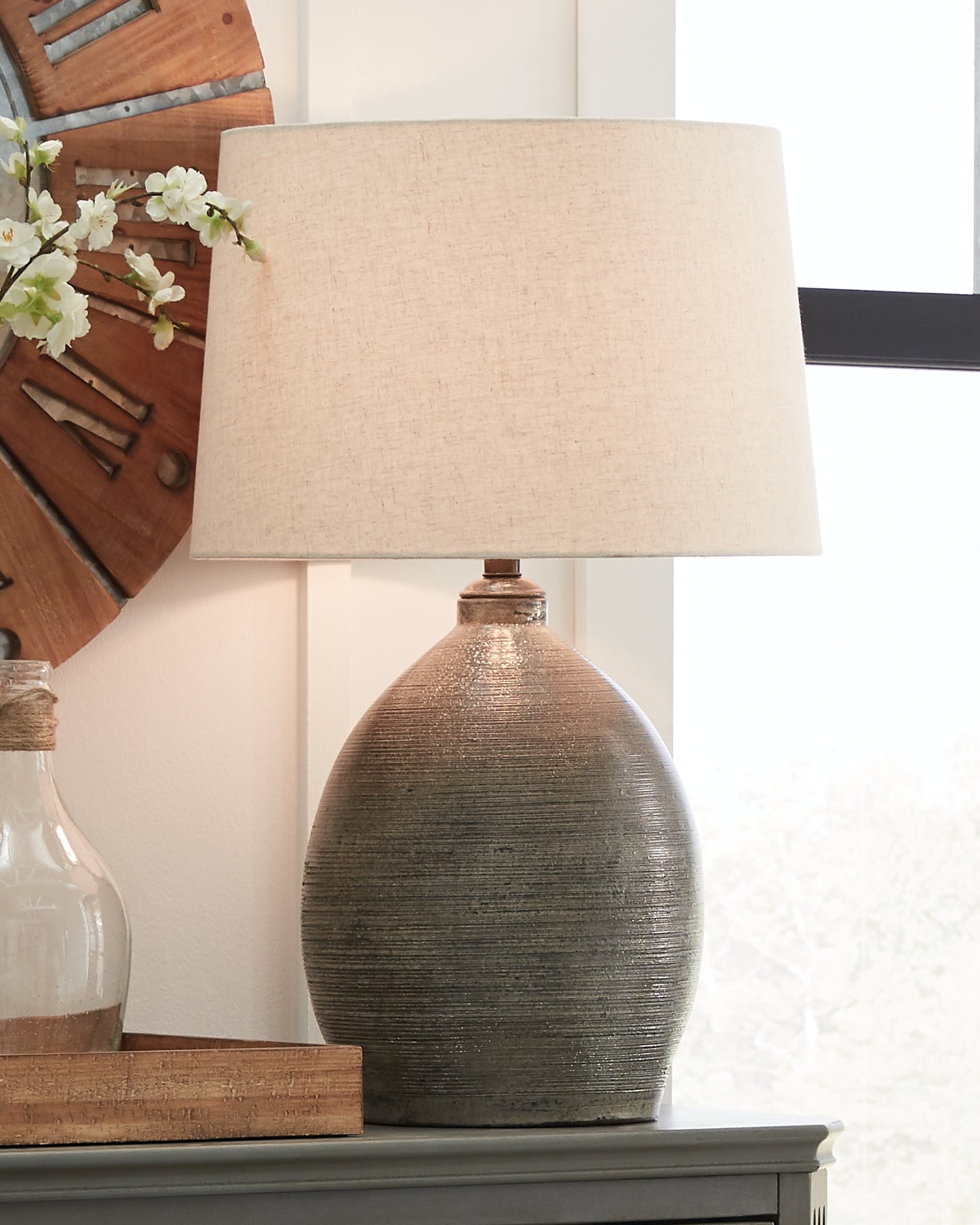 Cape Furniture Outlet - Ashley Furniture - Joyelle Lighting - Table Lamp (Set of 2) / Gray - L100744X2