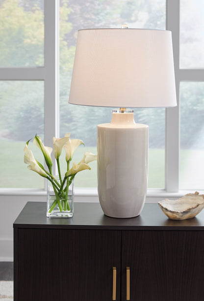 Cape Furniture Outlet - Ashley Furniture - Cylener Lighting - Table Lamp (Set of 2) / Off White - L100794X2