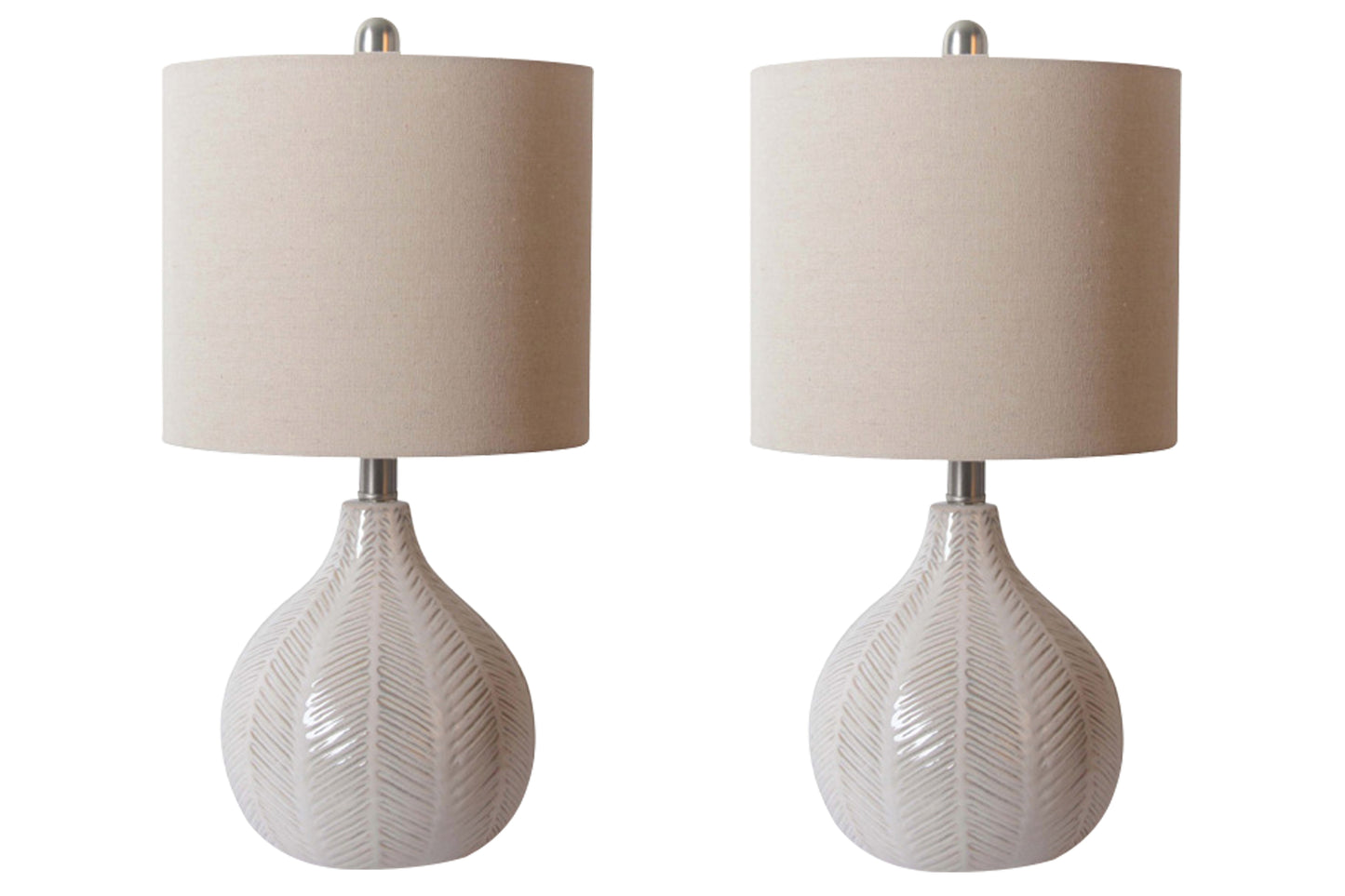 Cape Furniture Outlet - Ashley Furniture - Rainermen Lighting - Table Lamp (Set of 2) / Off White - L180024X2