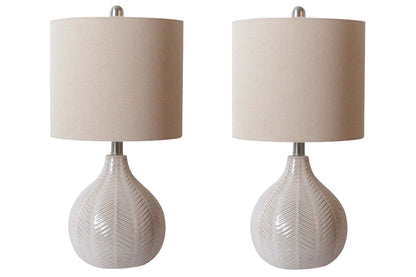 Cape Furniture Outlet - Ashley Furniture - Rainermen Lighting - Table Lamp (Set of 2) / Off White - L180024X2
