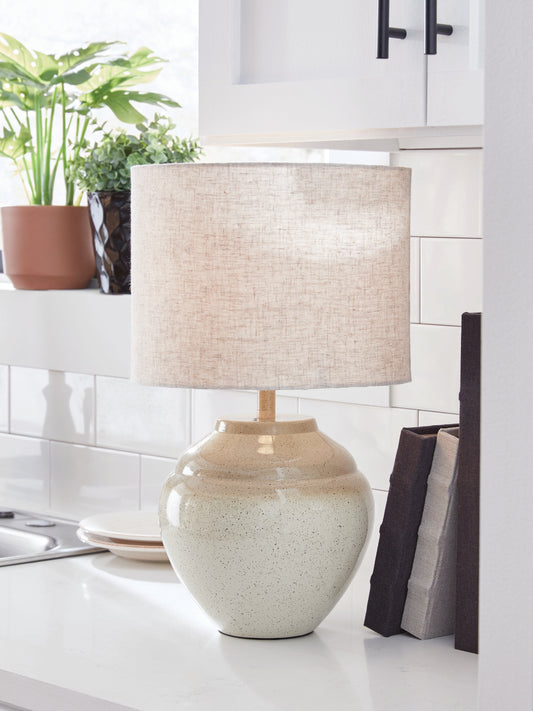 Cape Furniture Outlet - Ashley Furniture - Waldish Lighting - Metal Table Lamp (1/CN) / Cream/Beige - L200204