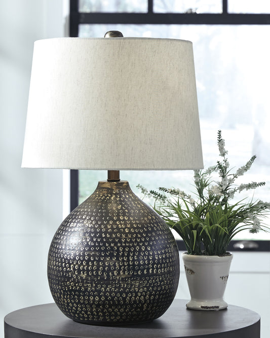 Cape Furniture Outlet - Ashley Furniture - Maire Lighting - Table Lamp (Set of 2) / Black/Gold Finish - L207294X2
