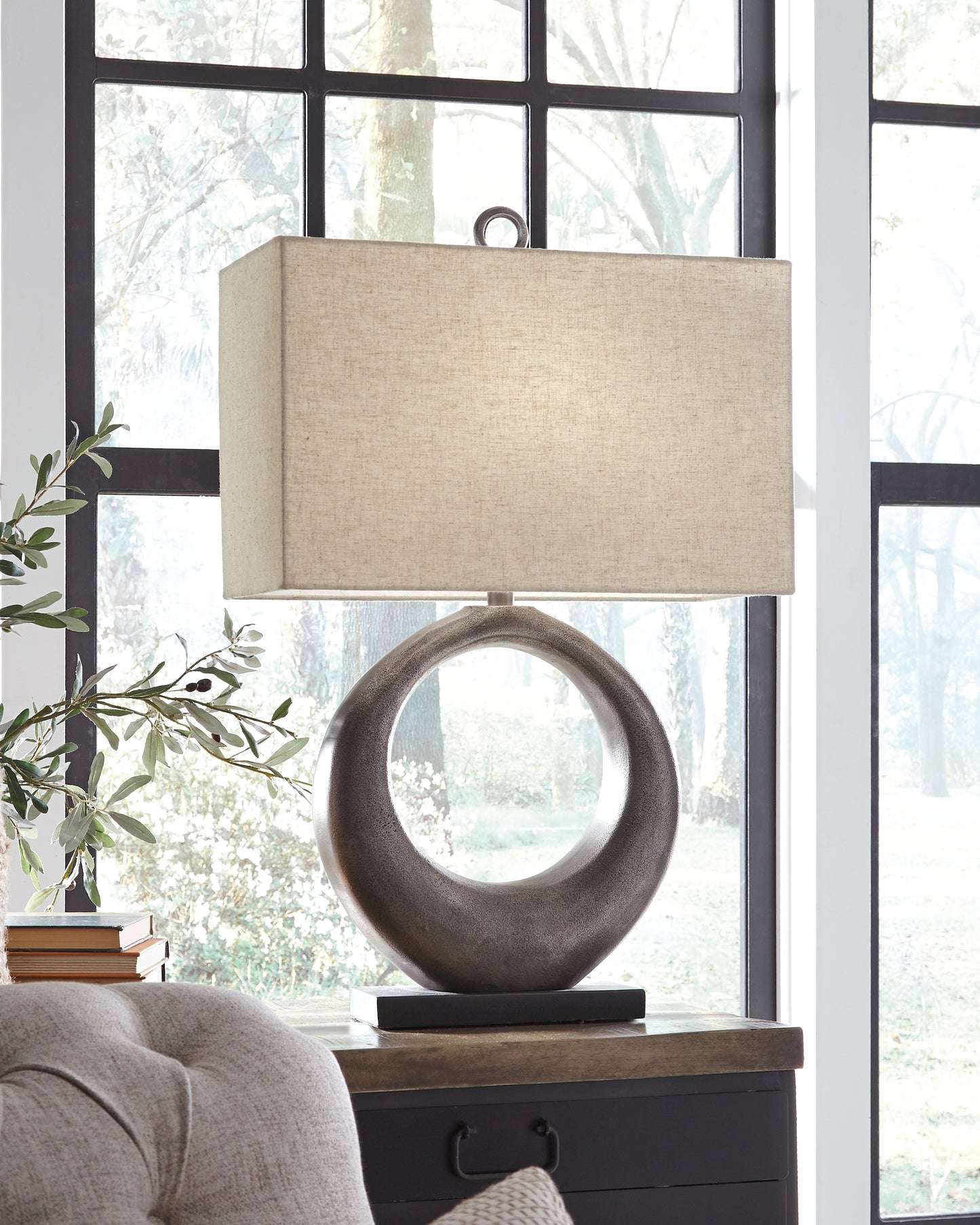 Cape Furniture Outlet - Ashley Furniture - Saria Lighting - Table Lamp (Set of 2) / Antique Silver Finish - L207394X2