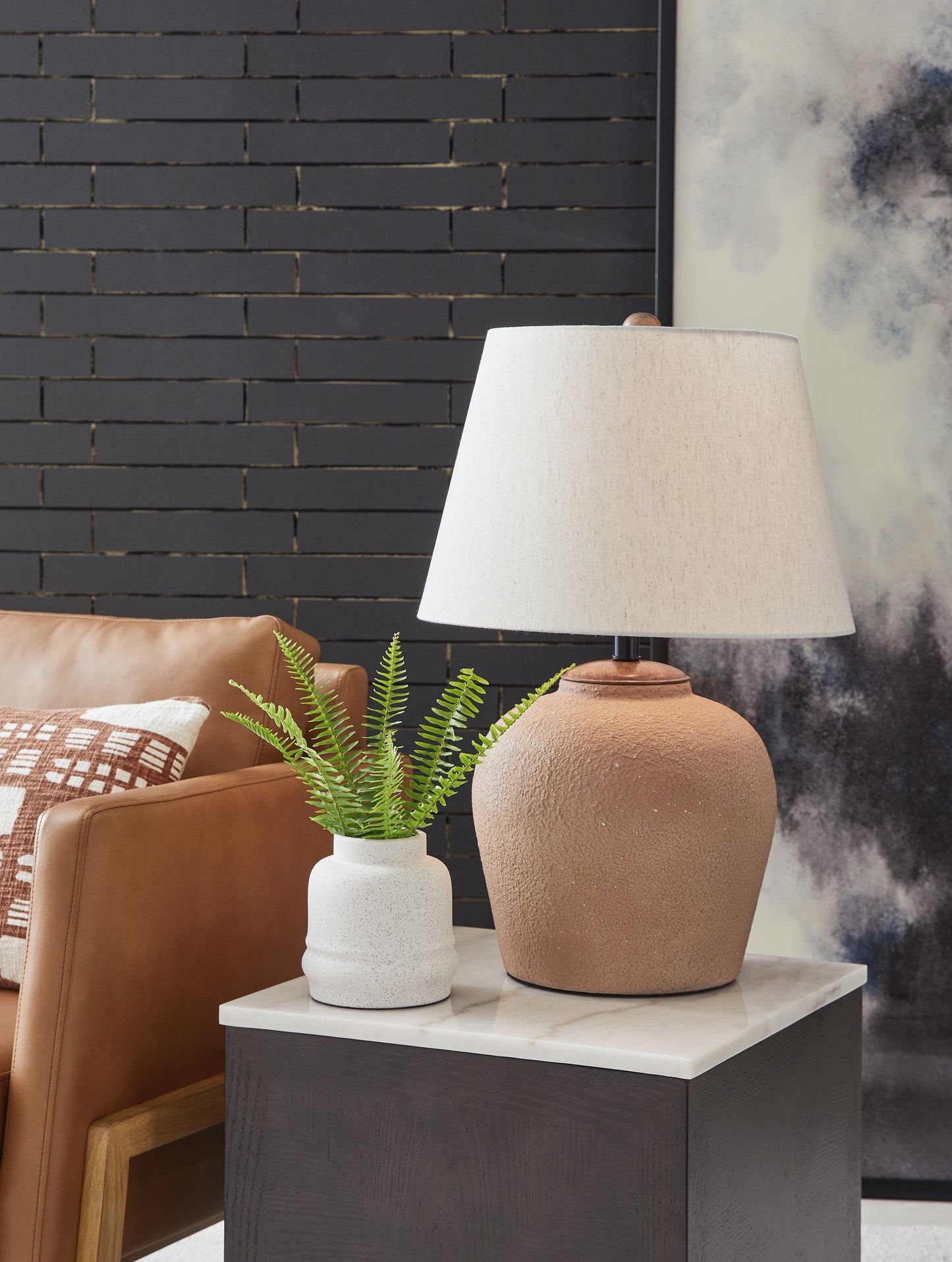 Cape Furniture Outlet - Ashley Furniture - Scantor Lighting - Table Lamp (Set of 2) / Rust - L207464X2
