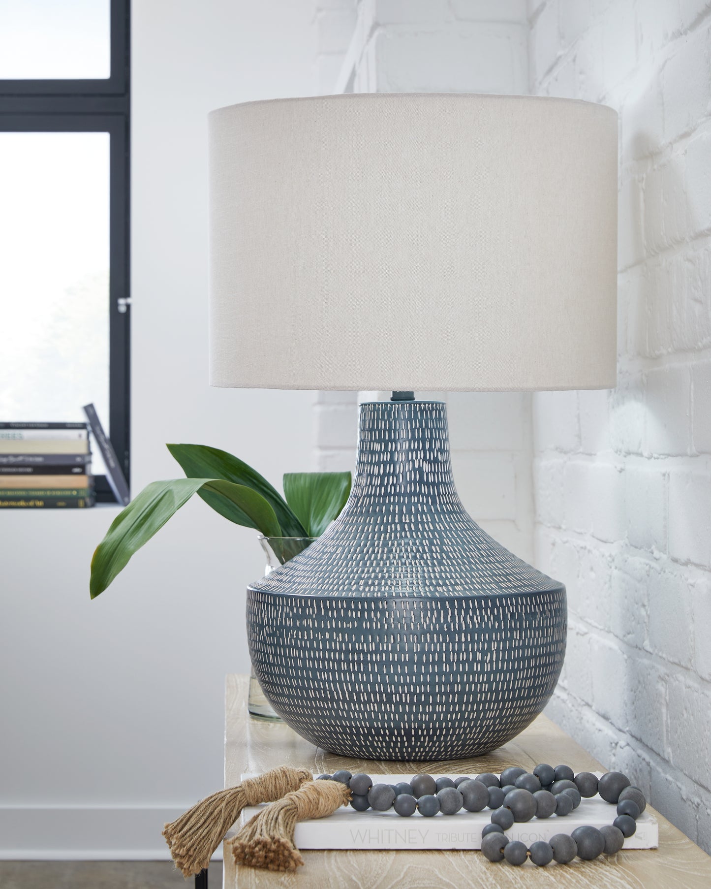 Cape Furniture Outlet - Ashley Furniture - Schylarmont Lighting - 2-Piece Lamp Set / Antique Gray/White - L207474X2