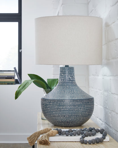 Cape Furniture Outlet - Ashley Furniture - Schylarmont Lighting - 2-Piece Lamp Set / Antique Gray/White - L207474X2