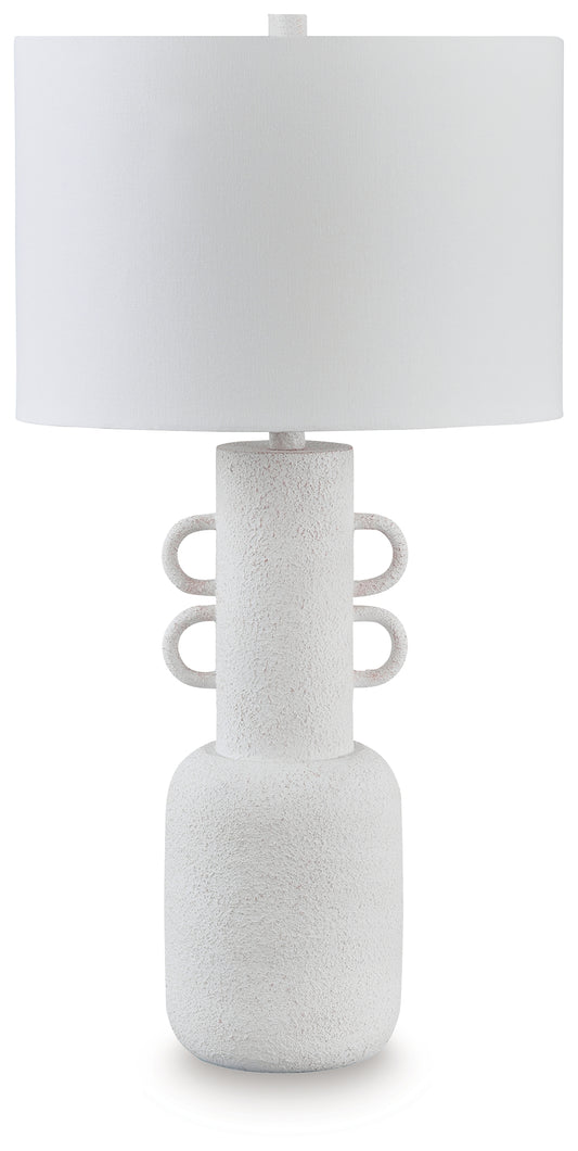 Cape Furniture Outlet - Ashley Furniture - Perringhill Lighting - Metal Table Lamp (1/CN) / Distressed White - L207504