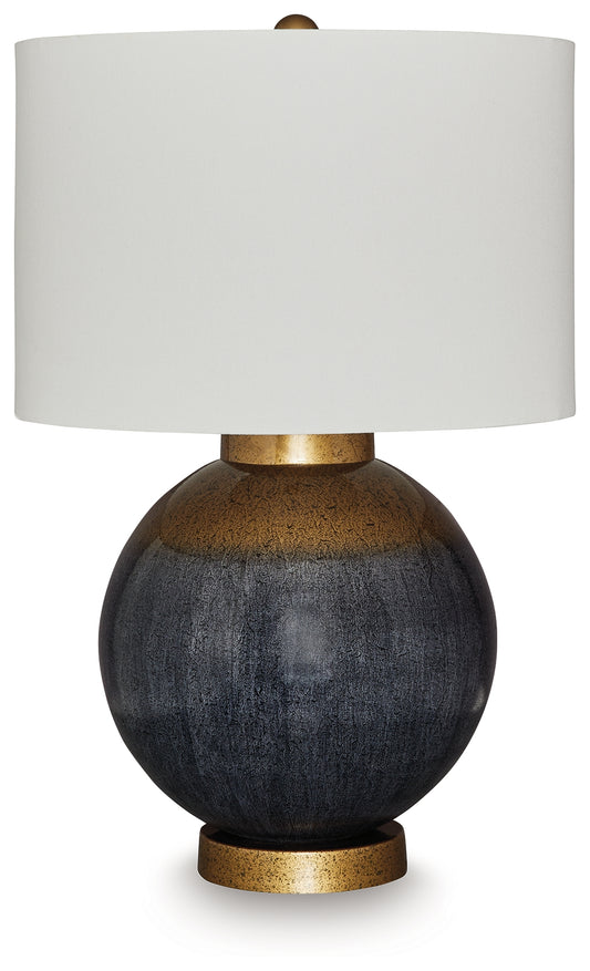 Cape Furniture Outlet - Ashley Furniture - Adara Lighting - Metal Table Lamp (1/CN) / Blue/Gold Finish - L207564