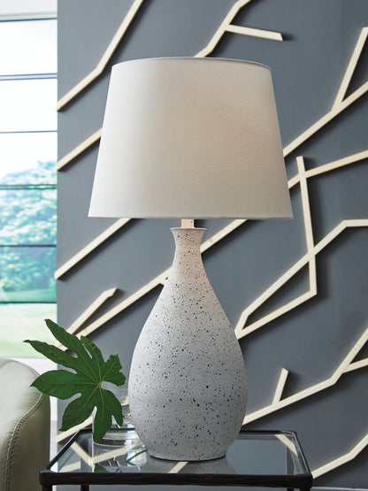 Cape Furniture Outlet - Ashley Furniture - Wyattford Lighting - Metal Table Lamp (1/CN) / White/Black - L207614