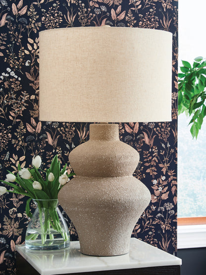 Cape Furniture Outlet - Ashley Furniture - Jossleigh Lighting - Metal Table Lamp (1/CN) / Beige - L207624