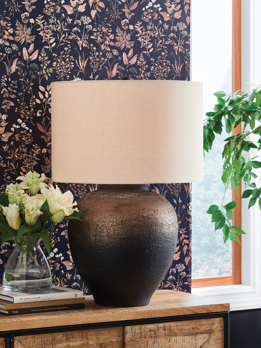 Cape Furniture Outlet - Ashley Furniture - Newgerhard Lighting - Metal Table Lamp (1/CN) / Brown/Black - L207644