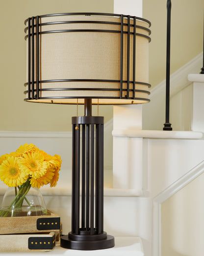 Cape Furniture Outlet - Ashley Furniture - Hanswell Lighting - Table Lamp (Set of 2) / Dark Brown - L208294X2