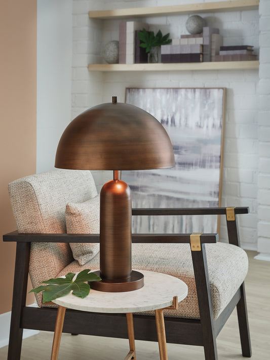 Cape Furniture Outlet - Ashley Furniture - Wendfield Lighting - Metal Table Lamp (1/CN) / Antique Copper Finish - L208434