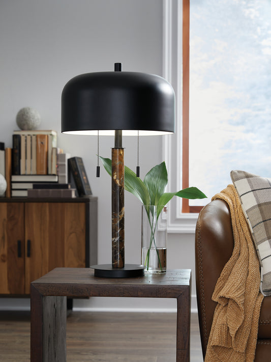 Cape Furniture Outlet - Ashley Furniture - Alanbert Lighting - Metal Table Lamp (1/CN) / Brown/Black - L208454