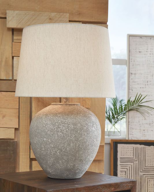 Cape Furniture Outlet - Ashley Furniture - Dreward Lighting - Metal Table Lamp (1/CN) / Distressed Gray - L235694