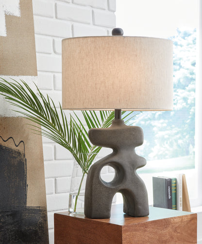 Cape Furniture Outlet - Ashley Furniture - Danacy Lighting - Table Lamp (Set of 2) / Distressed Black - L235754X2