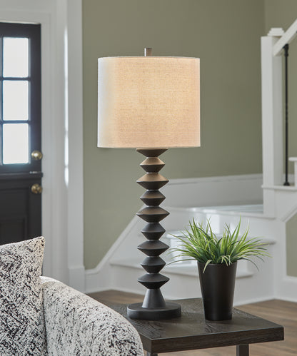 Cape Furniture Outlet - Ashley Furniture - Luanndon Lighting - 2-Piece Lamp Set / Black - L235783X2