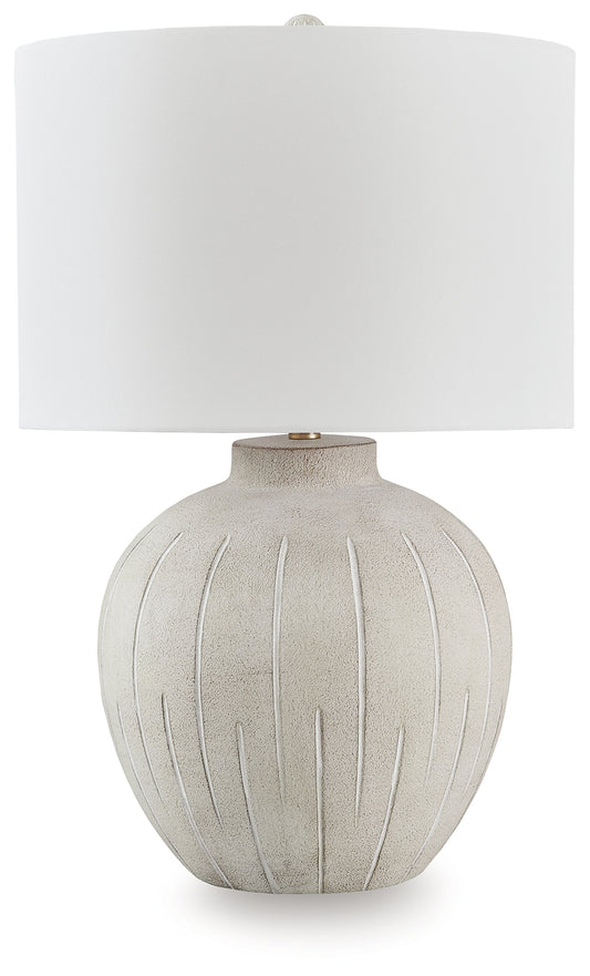 Cape Furniture Outlet - Ashley Furniture - Calbert Lighting - Poly Table Lamp (1/CN) / Warm Gray - L235824
