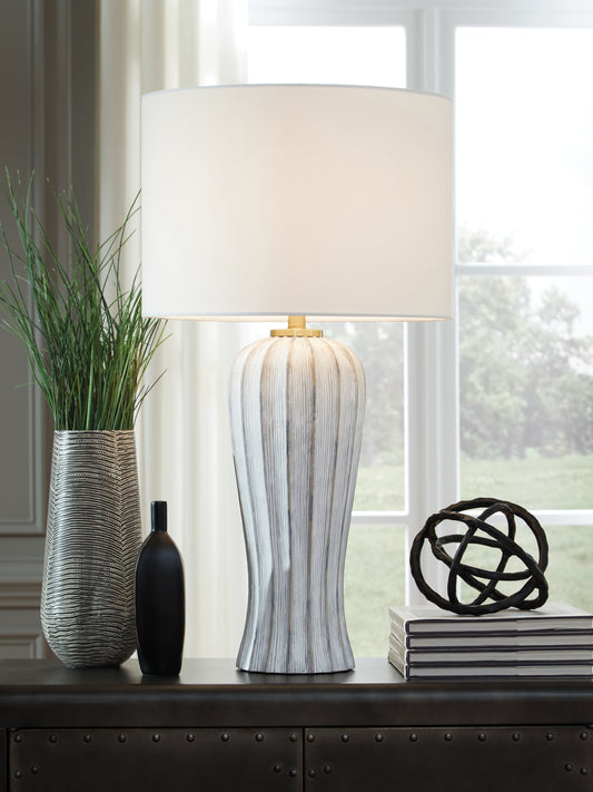 Cape Furniture Outlet - Ashley Furniture - Lanwell Lighting - Poly Table Lamp (1/CN) / Antique Gray - L235894