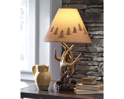 Cape Furniture Outlet - Ashley Furniture - Derek Lighting - Poly Table Lamp (Set of 2) / Brown - L316984