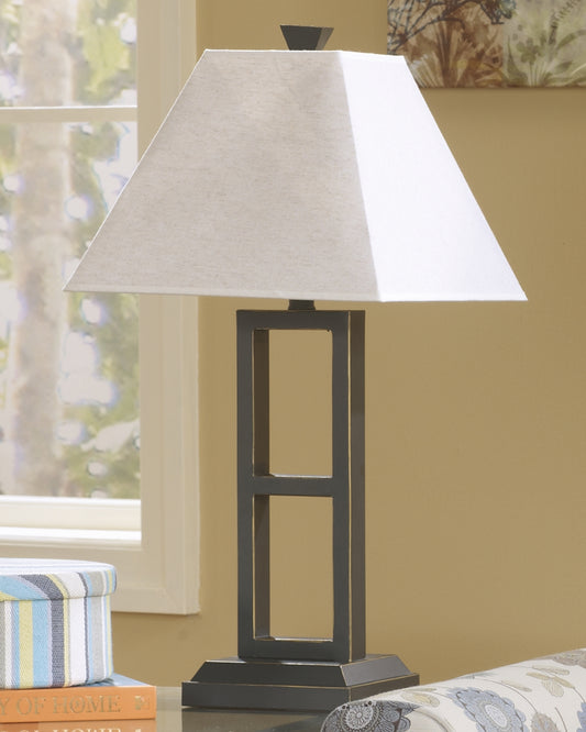 Cape Furniture Outlet - Ashley Furniture - Deidra Lighting - Metal Table Lamp (Set of 2) / Black - L318924