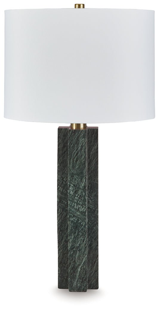 Cape Furniture Outlet - Ashley Furniture - Keegan Lighting - Marble Table Lamp (1/CN) / Green - L429084