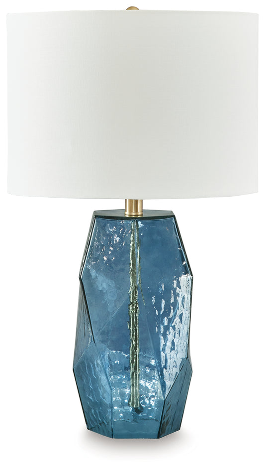 Cape Furniture Outlet - Ashley Furniture - Tallow Lighting - Glass Table Lamp (1/CN) / Blue - L430854
