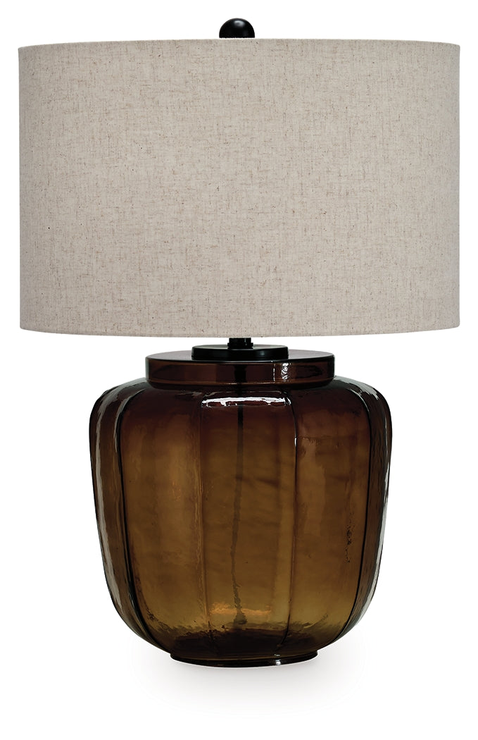Cape Furniture Outlet - Ashley Furniture - Bainmore Lighting - Glass Table Lamp (1/CN) / Amber - L430914