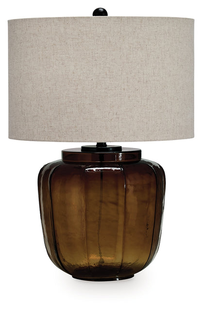 Cape Furniture Outlet - Ashley Furniture - Bainmore Lighting - Glass Table Lamp (1/CN) / Amber - L430914