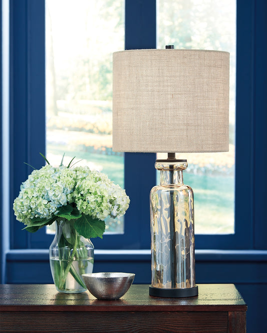 Cape Furniture Outlet - Ashley Furniture - Laurentia Lighting - Table Lamp (Set of 2) / Champagne - L431414X2