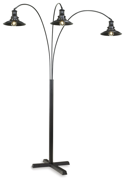 Cape Furniture Outlet - Ashley Furniture - Sheriel Lighting - Metal Arc Lamp (1/CN) / Black - L725059