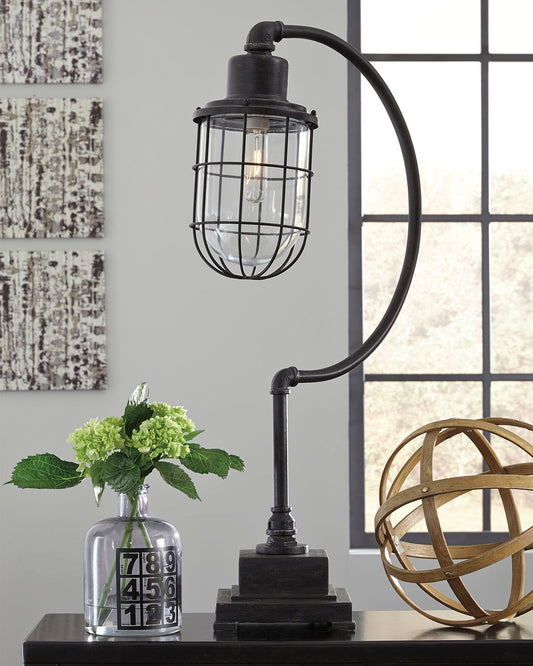 Cape Furniture Outlet - Ashley Furniture - Jae Lighting - Metal Desk Lamp (1/CN) / Antique Black - L734232