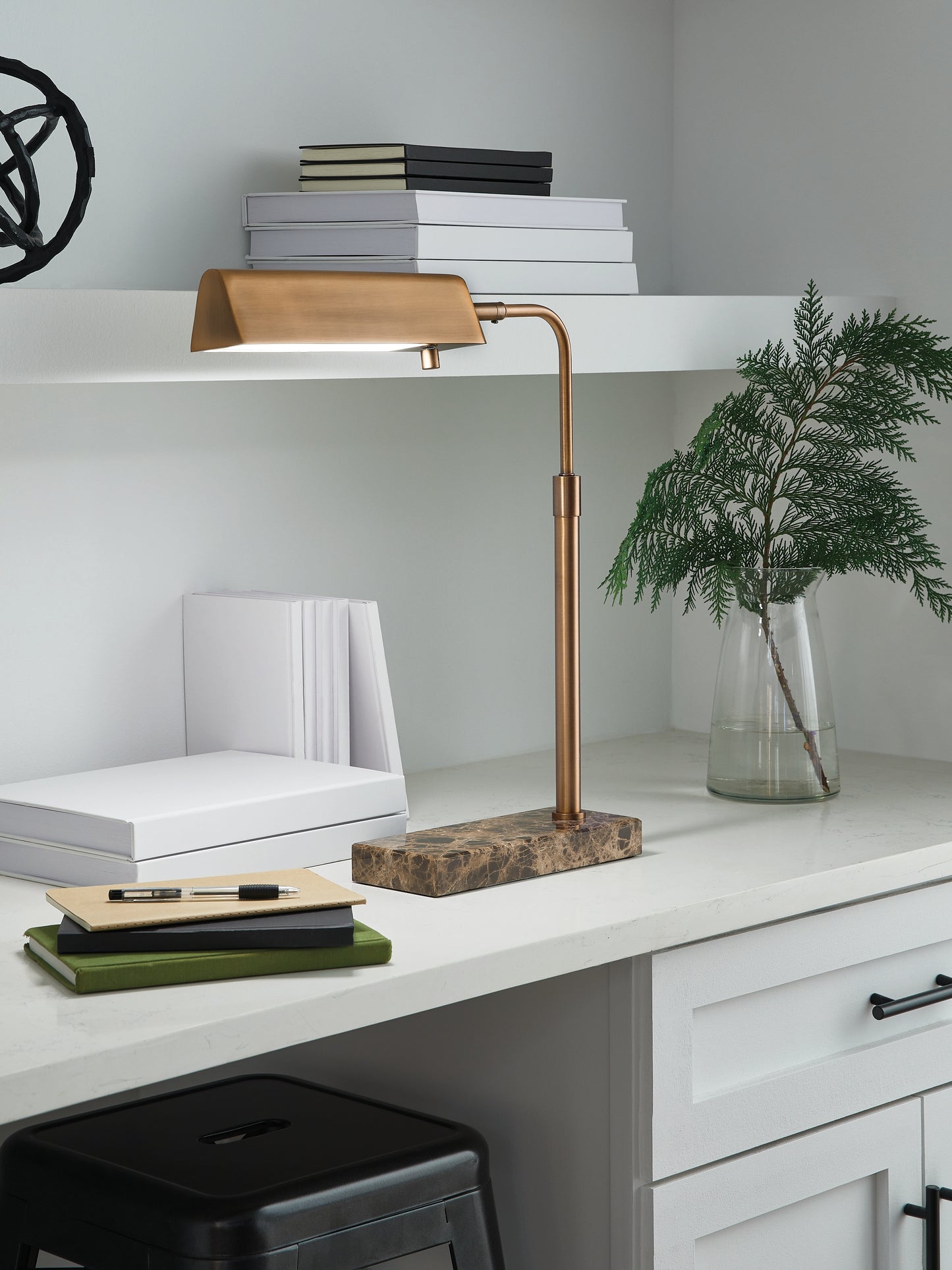 Cape Furniture Outlet - Ashley Furniture - Yafe Lighting - Metal Desk Lamp (1/CN) / Bronze Finish - L734412