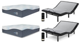 Split King Adjustable Base and 2 Mattresses