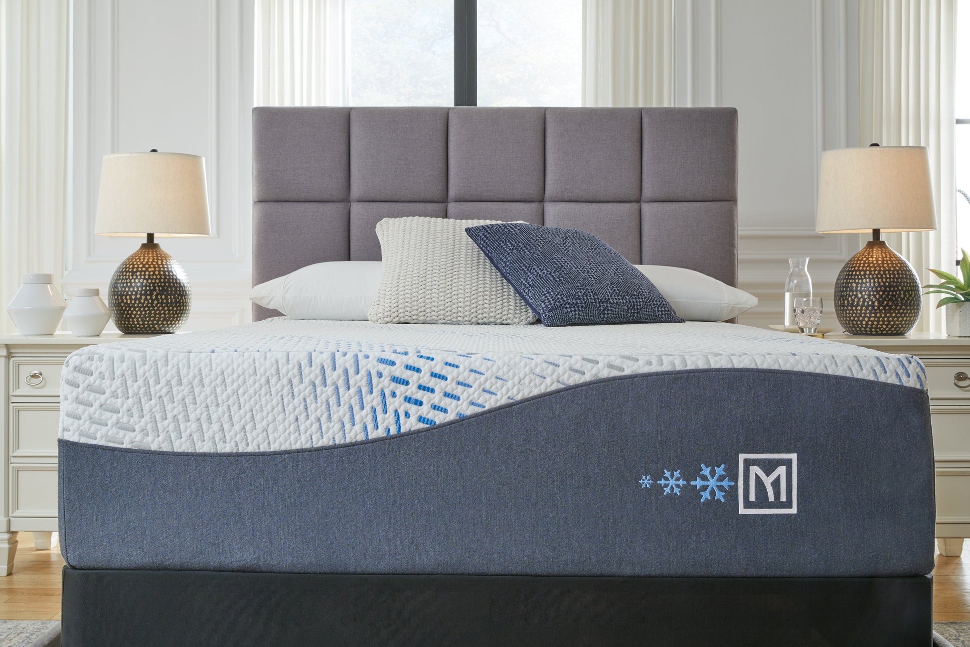 Cape Furniture Outlet - Ashley Furniture - Millennium Cushion Firm Gel Memory Foam Hybrid Mattresses - King / White - M50741