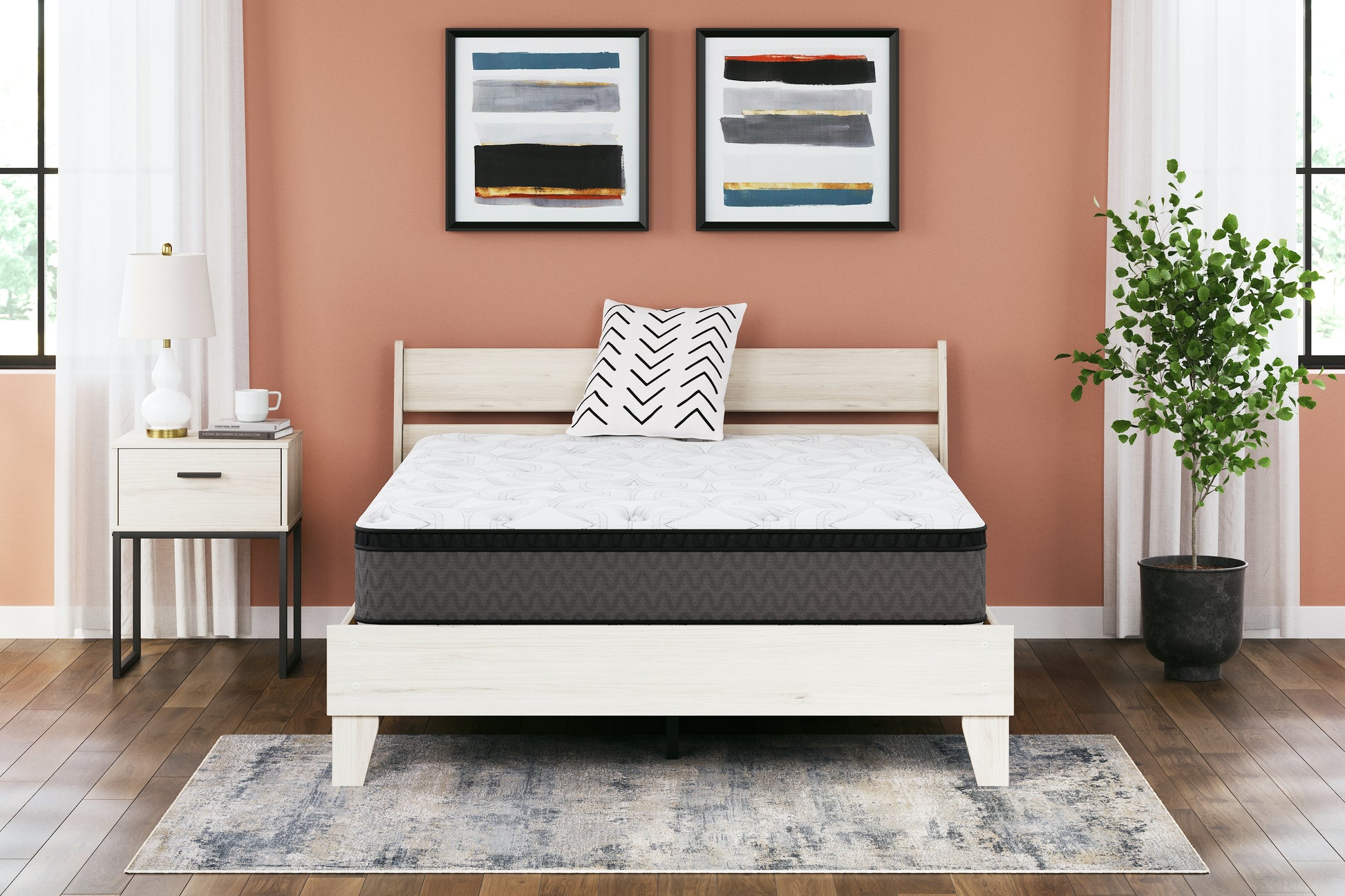 Cape Furniture Outlet - Ashley Furniture - 12 Inch Pocketed Hybrid Mattresses - California King / White - M59051