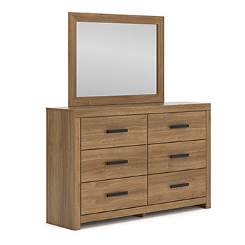 Cape Furniture Outlet - Ashley Furniture - Broachmyn Bedroom - Six Drawer Dresser / Auburn - PCB1116-31
