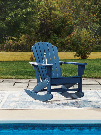 Cape Furniture Outlet - Ashley Furniture - Sundown Shores Outdoor - Rocking Chair / Blue - PCP019-827