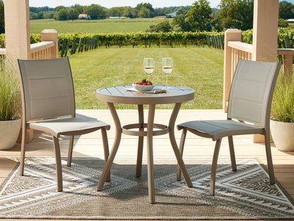 Cape Furniture Outlet - Ashley Furniture - Mission Beach Outdoor - Chairs w/Table Set (3/CN) / Beige - PCP200-050