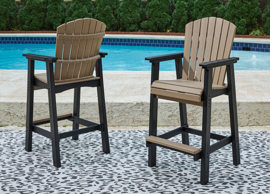 Cape Furniture Outlet - Ashley Furniture - Fairen Trail Outdoor - Square Counter TBL w/UMB OPT / Black/Driftwood - P211-632