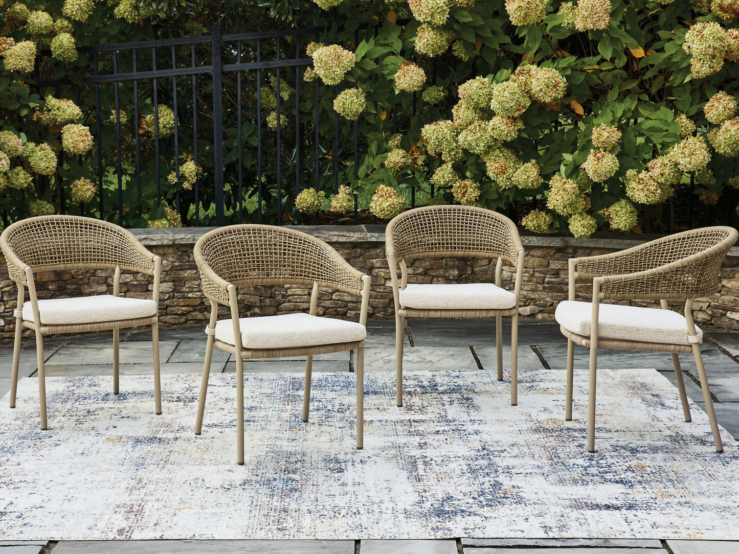 Cape Furniture Outlet - Ashley Furniture - Orchard Beach Outdoor - Arm Chair With Cushion (4/CN) - PCP373-601A