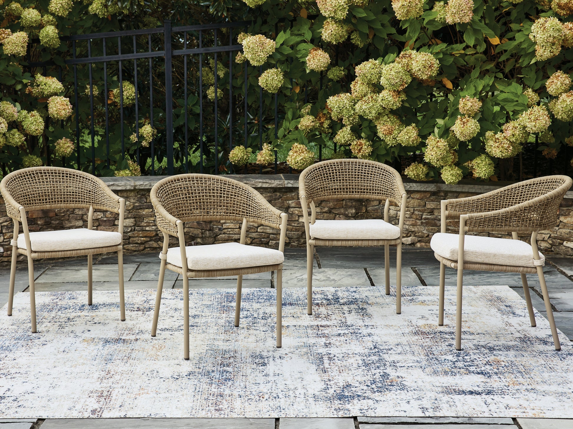 Cape Furniture Outlet - Ashley Furniture - Orchard Beach Outdoor - Arm Chair With Cushion (4/CN) - PCP373-601A