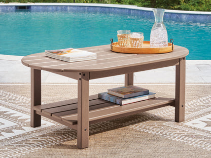 Cape Furniture Outlet - Ashley Furniture - Grover Beach Outdoor - Oval Cocktail Table / Driftwood - PCP422-700