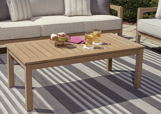 Cape Furniture Outlet - Ashley Furniture - Hallow Creek Outdoor - Loveseat w/Cushion / Driftwood - P560-835